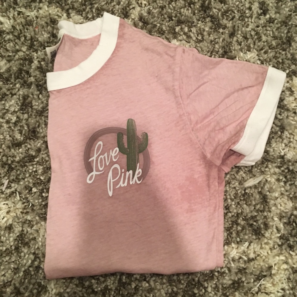 VS Pink Ringer Tee